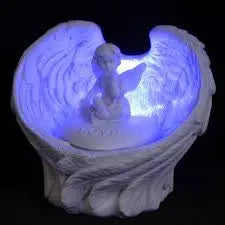 Hope Dream Love Believe LED Angel Wings Cherub Stone Bitu Gift Shop