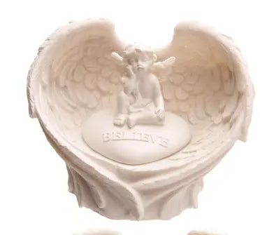Hope Dream Love Believe LED Angel Wings Cherub Stone Bitu Gift Shop