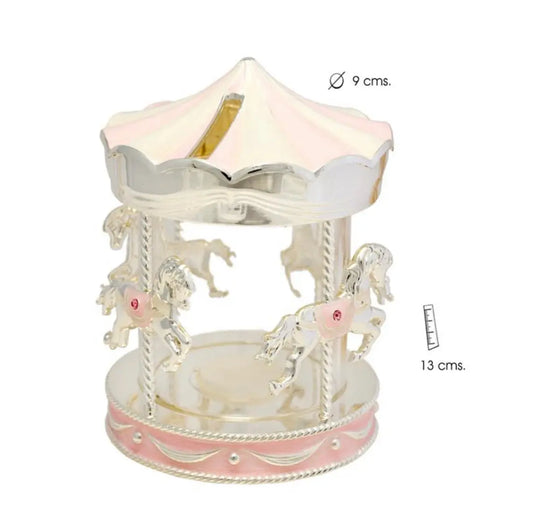 Pink Horse Carousel Piggy Bank Bitu Gift Shop