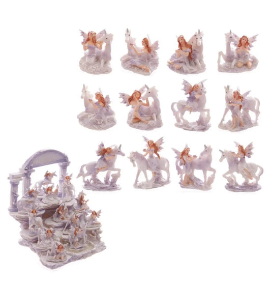 Lilac Glitter Flower Fairy & Unicorn World Figures Bitu Gift Shop