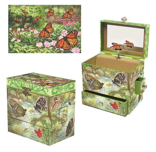 Wood Jewellery Music Box Butterfly Bitu Gift Shop