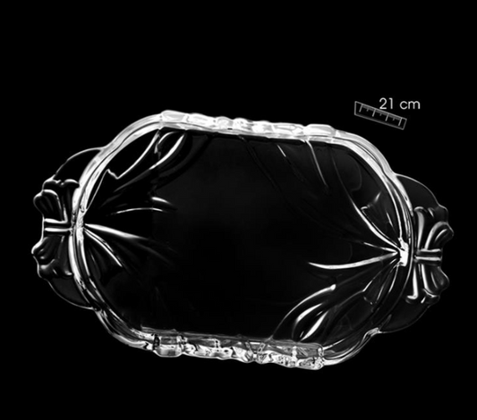 BOW TRAY 21 CM CRYSTAL