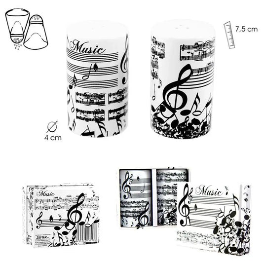 SALT AND PEPPER MUSIC SET. Bitu Gift Shop