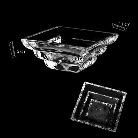 SQUARE GLASS CENTER 11 CM Bitu Gift Shop