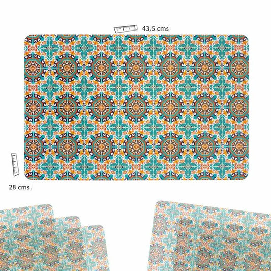 GREEN TILE INDIVIDUAL TABLECLOTH Bitu Gift Shop