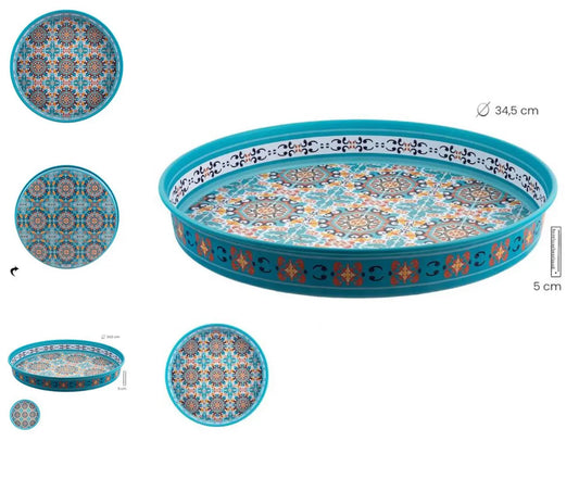 Azulejo Round Tray Bitu Gift Shop