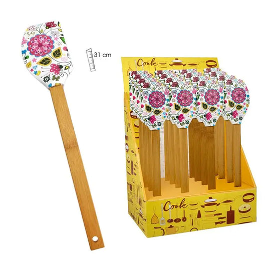 PRINTEMPS SILICONE AND BAMBOO SPATULA Bitu Gift Shop
