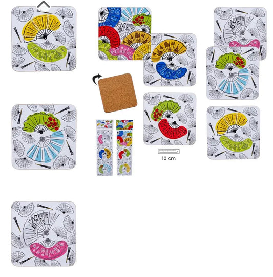SET 6 FAN COASTERS Bitu Gift Shop