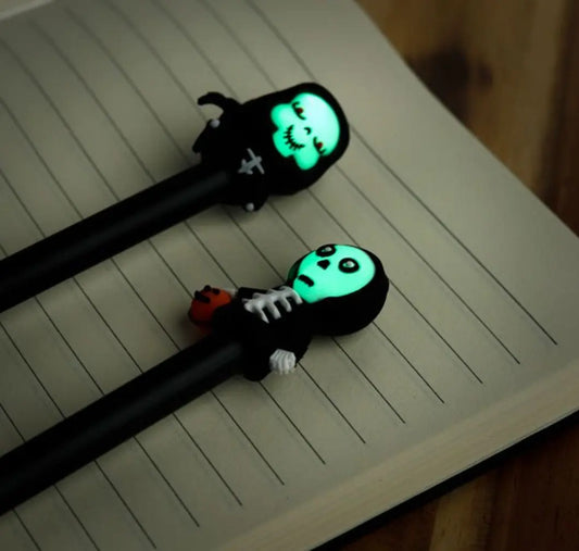 Glow in the Dark Ghouls & Skeleton Fine Tip Pen Bitu Gift Shop