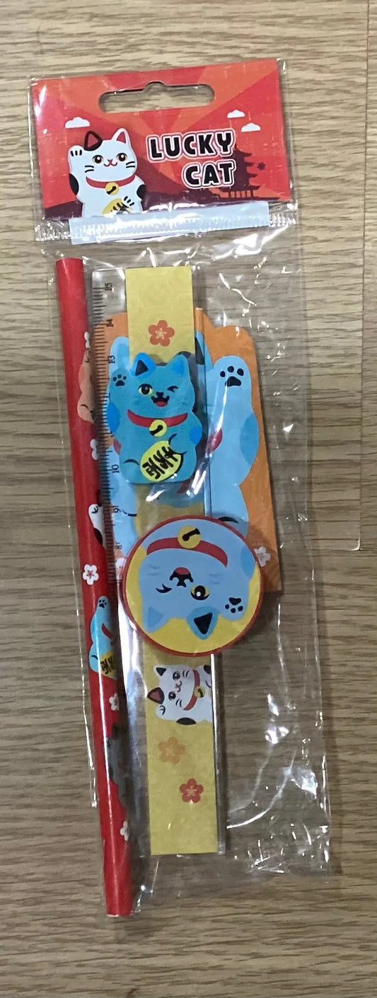 Lucky cat stationary set Bitu Gift Shop