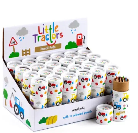 Tube with 12 Small Tractor Colored Pencils Bitu Gift Shop