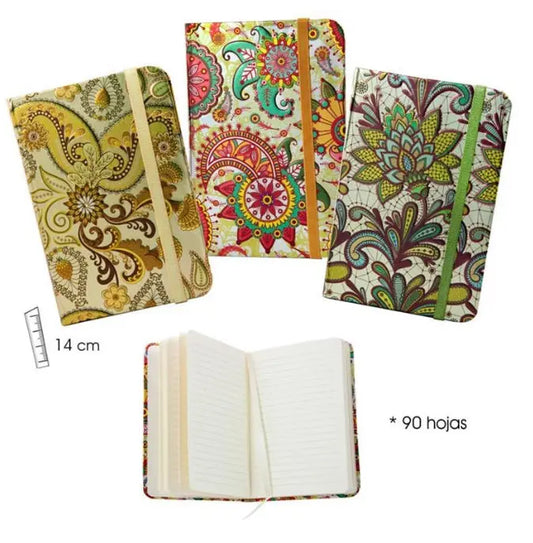 METALLIC AGENDA FLOWERS 3 SURT. Bitu Gift Shop