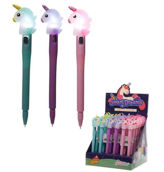 Sweet Dreams LED Unicorn Fine Tip Pen Bitu Gift Shop