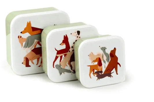 Set of 3 Children's Lunch Boxes M/L/XL Barks Dog Barks Bitu Gift Shop