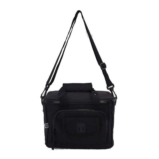 Lunchbox - Best lunchbox for work in black with adjustable shoulder strap, durable zippers, and spacious compartments for daily meals.