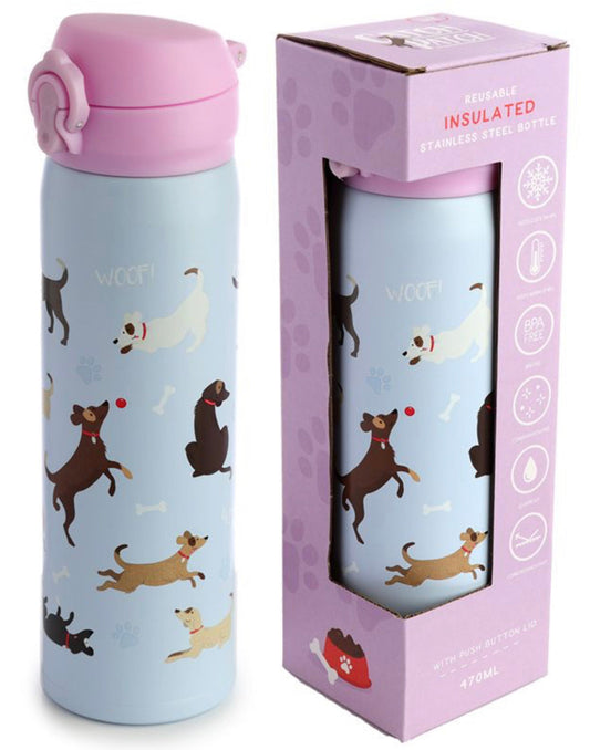 Botella Térmica con Tapa de Bloqueo - PerroCatch Patch - 450ml Bitu Gift Shop
