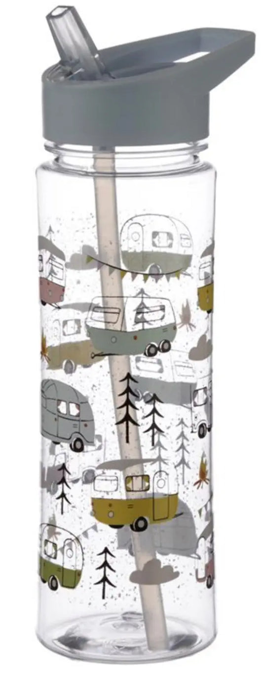 Botella de Agua con Pajita y Asa - Caravana -550ml Bitu Gift Shop