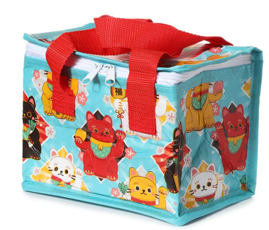 Bolsa Refrigerante de Plástico Reciclado PET -Gato de la Suerte Maneki Neko Bitu Gift Shop