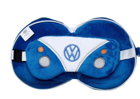 Almohada de Viaje y Antifaz - CaravanaVolkswagen VW T1 Camper Azul Relaxeazzz Bitu Gift Shop