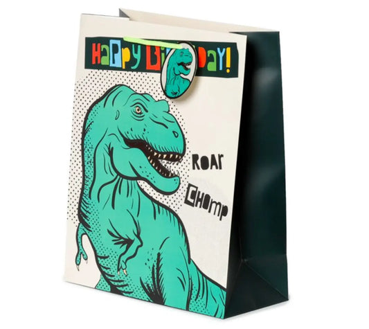 Bolsa de Regalo Feliz Cumpleaños Dinosaurios Dinosauria Grande Bitu Gift Shop