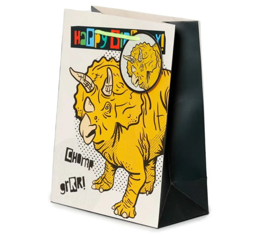 Happy Birthday Dinosauria Gift Bag - Medium Bitu Gift Shop
