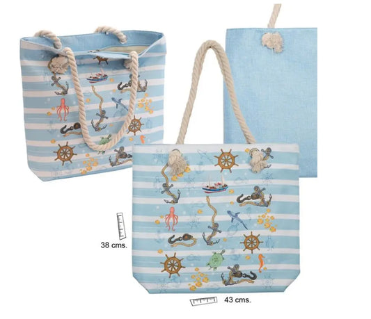 BOLSA PLAYA 44X40 CM MARINERO Bitu Gift Shop