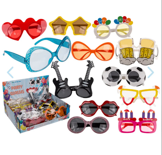Party fun glasses I, plastic, 12 ass. Bitu Gift Shop