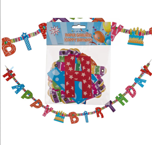 Paper Garland, Happy Birthday, Bitu Gift Shop