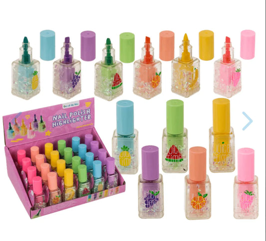 Highlighter, Glitter, ca. 2,3 x 7 cm, 6 colours ass Bitu Gift Shop