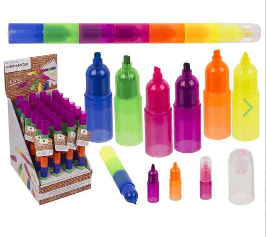 Highlighter, 6 in 1, ca. 21 cm Bitu Gift Shop
