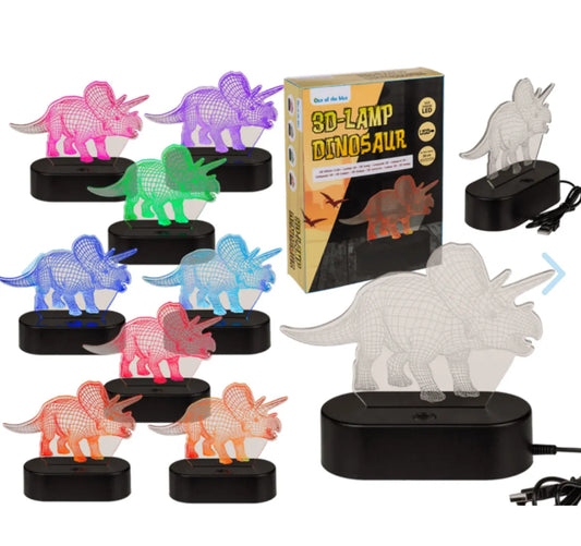 3D-Lamp,Triceratops, ca. 14 x 16 cm, plastic, Bitu Gift Shop