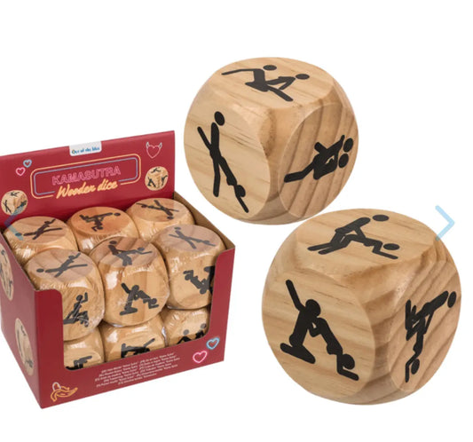 Wooden dice, Kamasutra Bitu Gift Shop