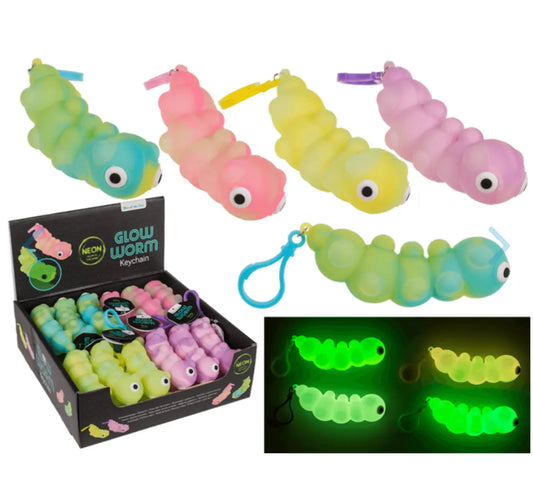 Glow-in-the-Dark Glow Worm Keychain Bitu Gift Shop