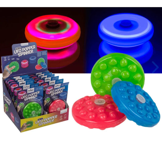 Ufo Popper Spinner, with LED Bitu Gift Shop