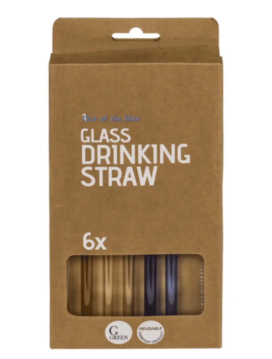 Glass drinking straw with cleaning brush Bitu Gift Shop