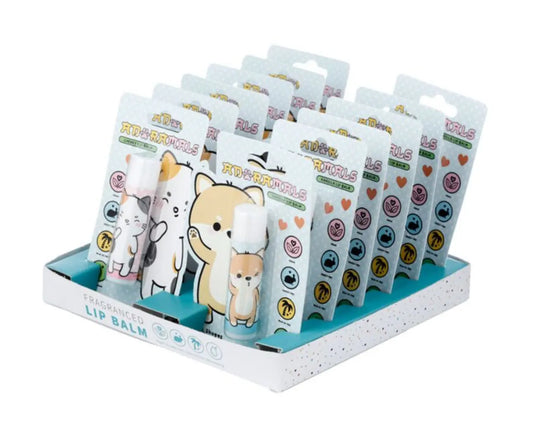 Bálsamo Labial en Barra Gata y Perro Shiba Inu Adoramals Cereza y Vainilla Bitu Gift Shop