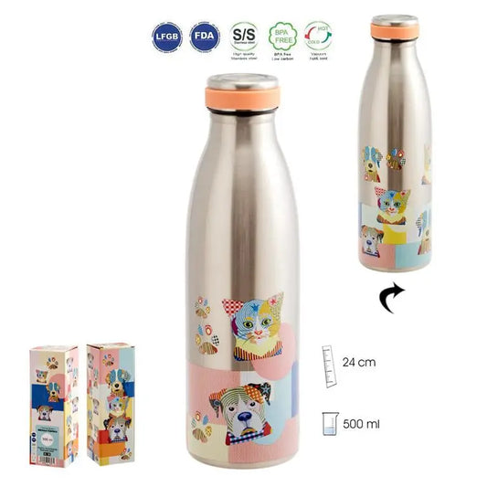 DOG AND CAT THERMAL BOTTLE Bitu Gift Shop