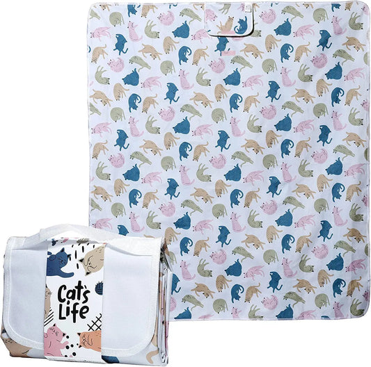 Cat's Life Picnic Blanket Bitu Gift Shop