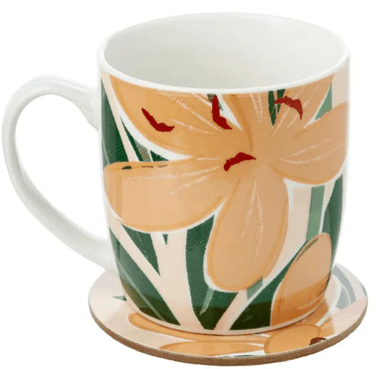 Porcelain Mug and Coaster Gift Set Bitu Gift Shop