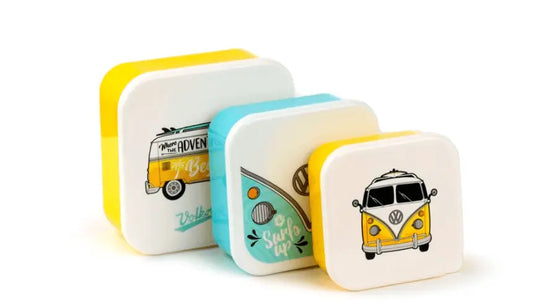 Set of 3 Caravan Lunch Boxes Volkswagen Campervan VW T1 Surf M/L/XL Bitu Gift Shop