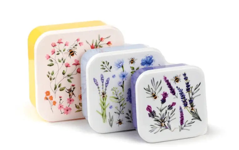 Set of 3 Children's Lunch Boxes M/L/XL Bees and Nectar Bitu Gift Shop