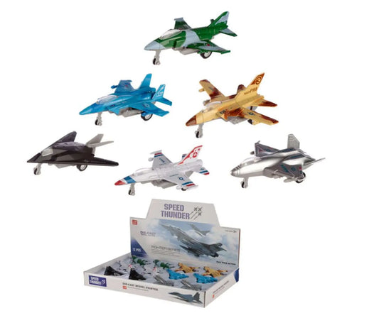 Speed Thunder Jet Fighter Plane Pull Back Action Toy Bitu Gift Shop