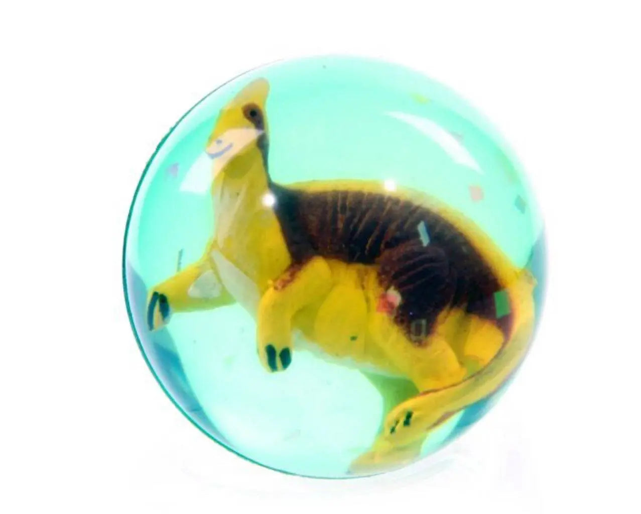 3D Dinosaur Toy Ball featuring a realistic dinosaur figure encased in a transparent sphere. Ideal for interactive play and dinosaur-themed fun.