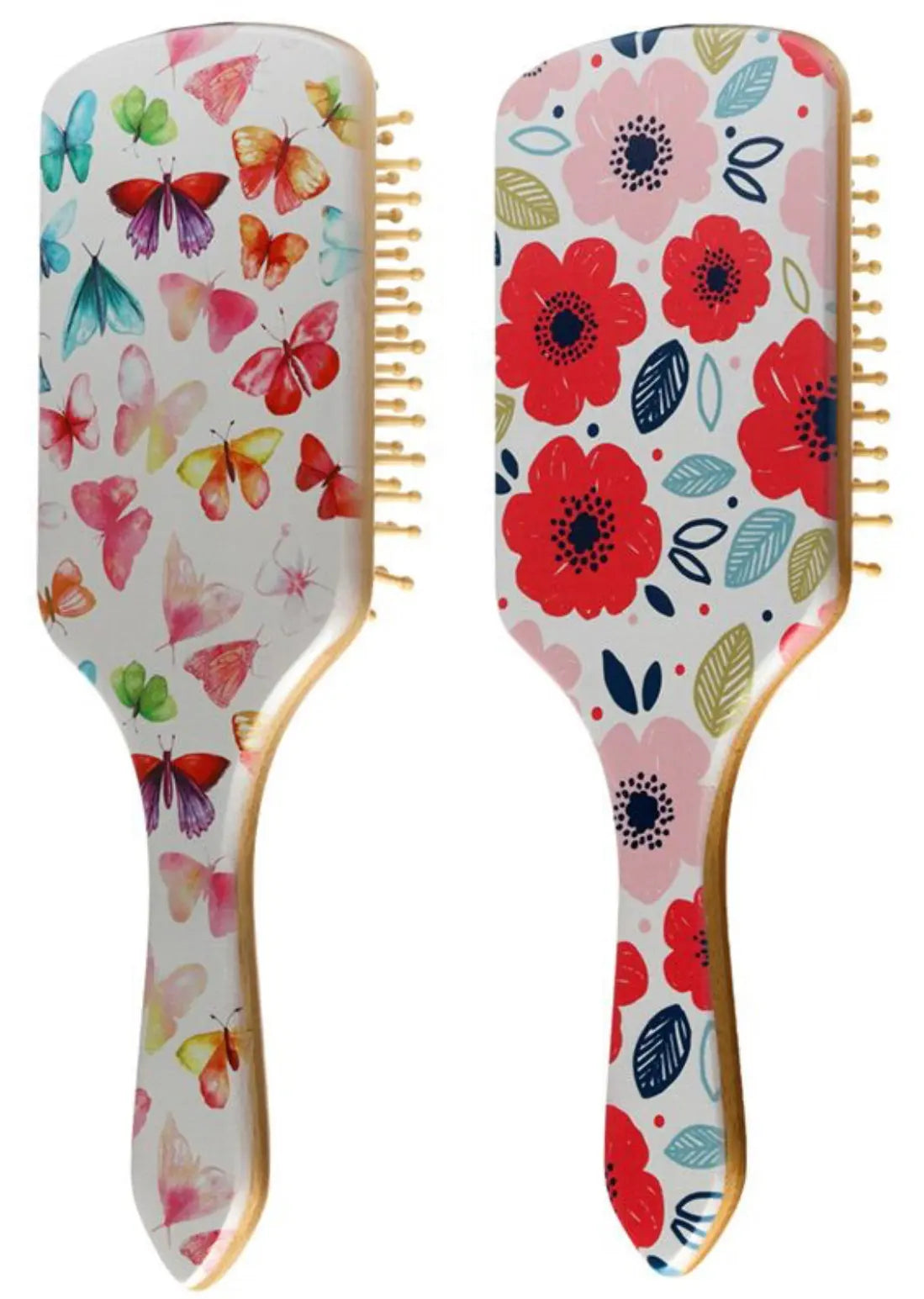 Cepillo de Pelo de Bambú - Mariposas yAmapolas Pick of The Bunch - Grande Bitu Gift Shop