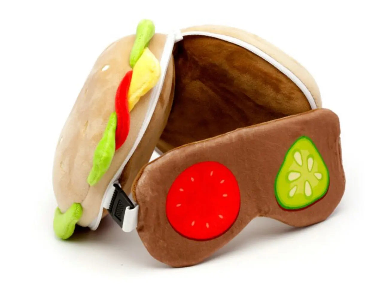 Almohada de Viaje con Antifaz Relaxeazzz Hamburguesa Fast Food Bitu Gift Shop
