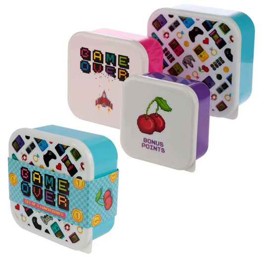 Set of 3 Lunch Box Snack Pots S/M/L - Game Over Bitu Gift Shop