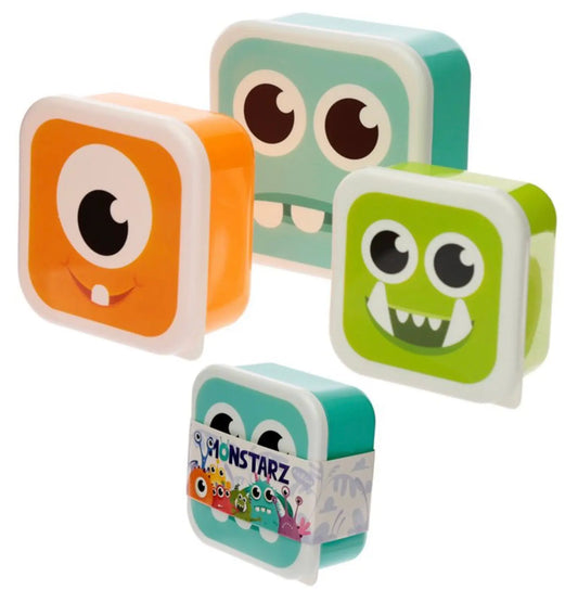 Set of 3 Lunch Box Snack Pots S/M/L - Monstarz Monster Bitu Gift Shop