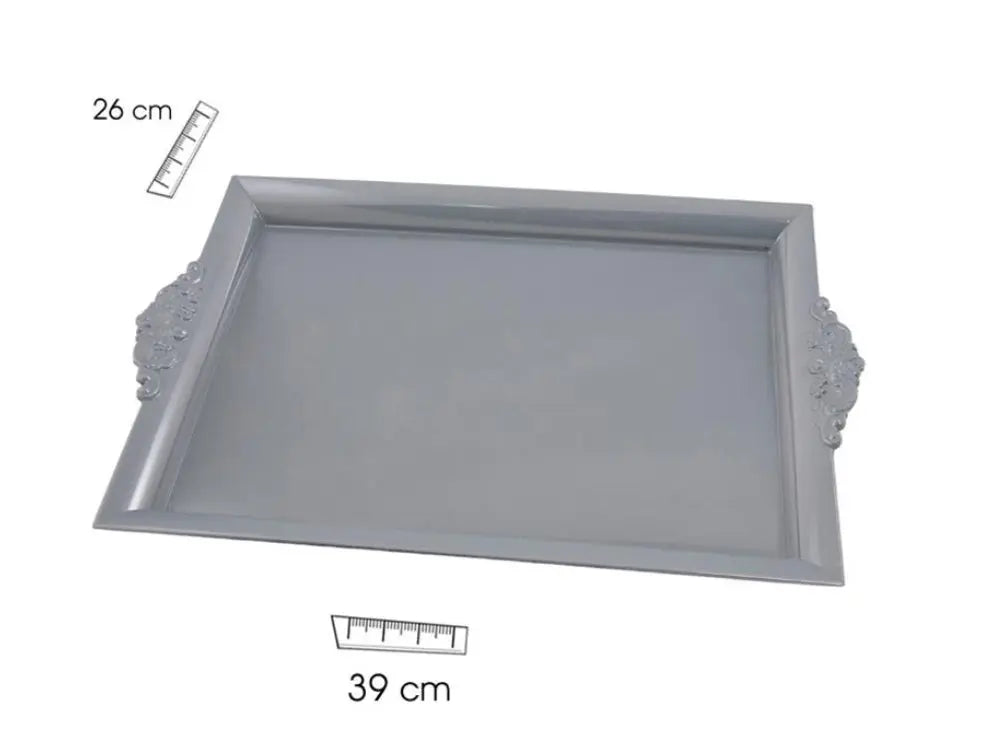 BANDEJA ASAS RECTANGULAR GRIS Bitu Gift Shop