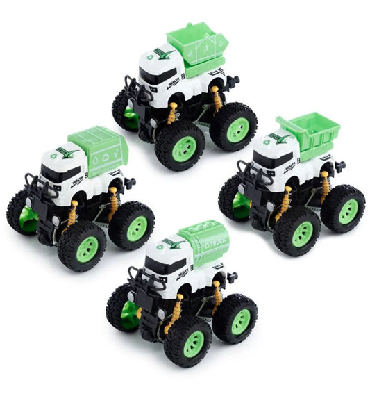 Stunt Monster Garbage Truck Friction Pull Back/Push Forward Action Toy Bitu Gift Shop