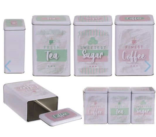 Rectangular tin box, Mint-Pink Bitu Gift Shop